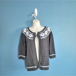 Faire Isle Knit Cardigan Sweater S
